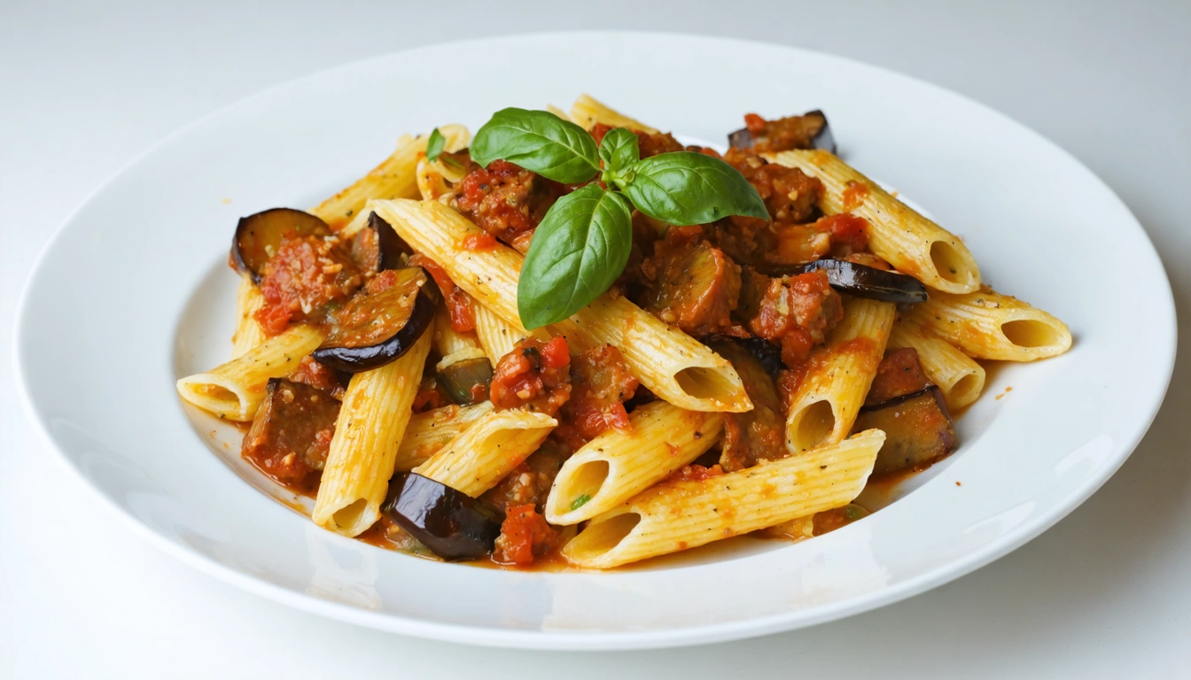 pasta melanzane e salsiccia